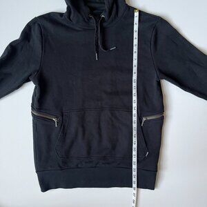 Zanerobe Men's Black Side Zippers Cozy Pullover Hoodie Sweatshirt Streetwear S